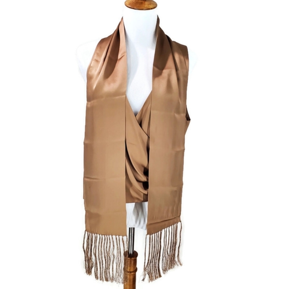 Louis Feraud Gorgeous 100% Silk Wrap Front Tank Blouse with Matching Scarf Set - Picture 2 of 16